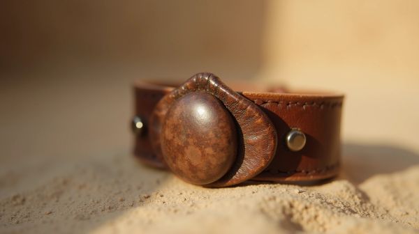 Un bracelet ancrage en pierre marron pour vaincre le stress